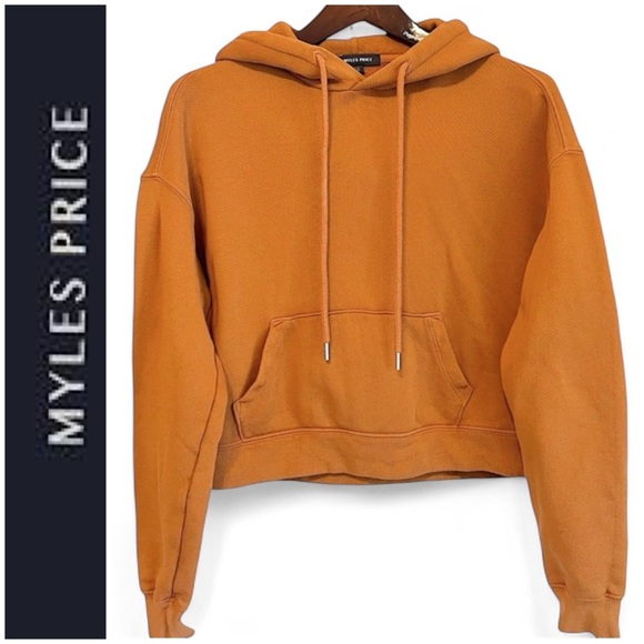 MYLES PRICE SuperLux Pullover Hoodie, cropped, rust color, Size 1/S - Picture 1 of 11